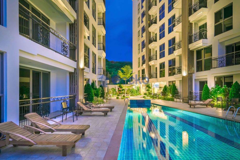 1  Bedroom bed in Condo in City Garden Pratumnak in Pratumnak C009168 (Cover Photo)