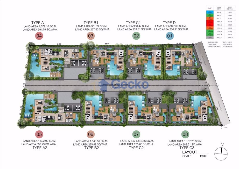 4 Bedrooms House in The Scenevanar  East Pattaya H010894 (Photo 2)