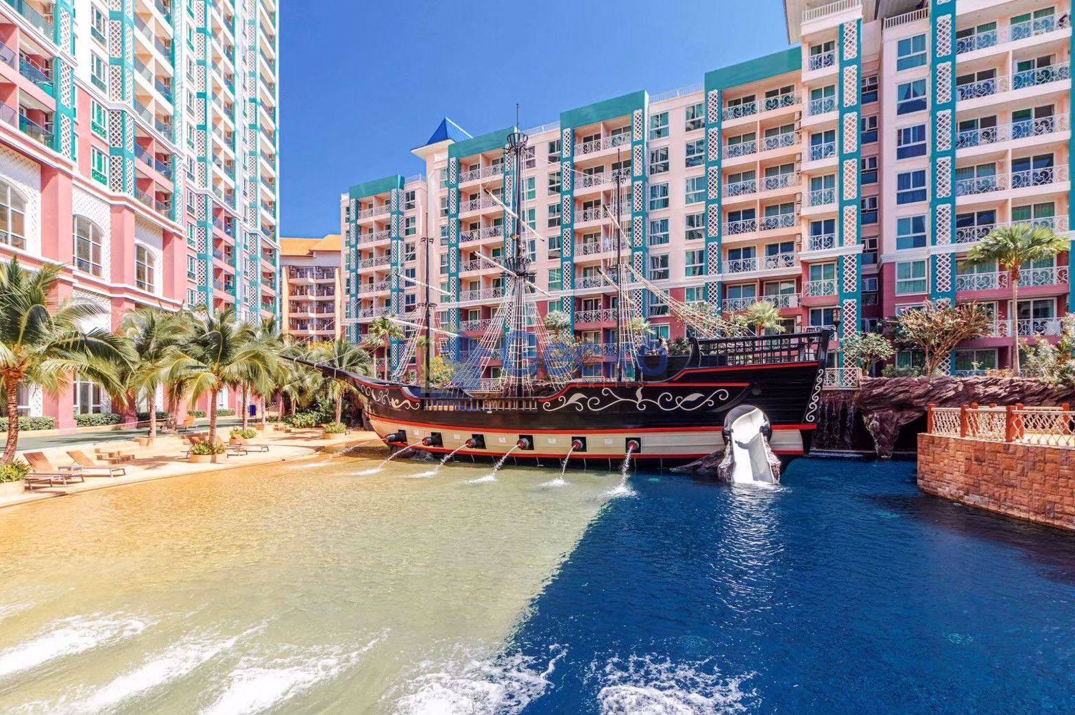 1 ห้องนอน คอนโดมิเนี่ยม in Grande Caribbean Condo Resort จอมเทียน C011214