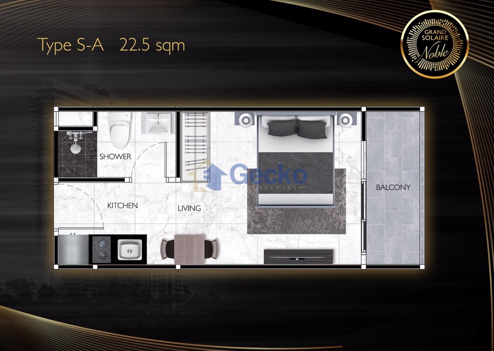 Studio Condo in Grand Solaire Noble Central Pattaya C011339 (Photo 1)
