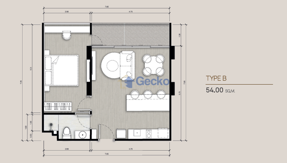 1 Bedroom Condo in Celine Wongamat  Wongamat C012937 (Photo 3)