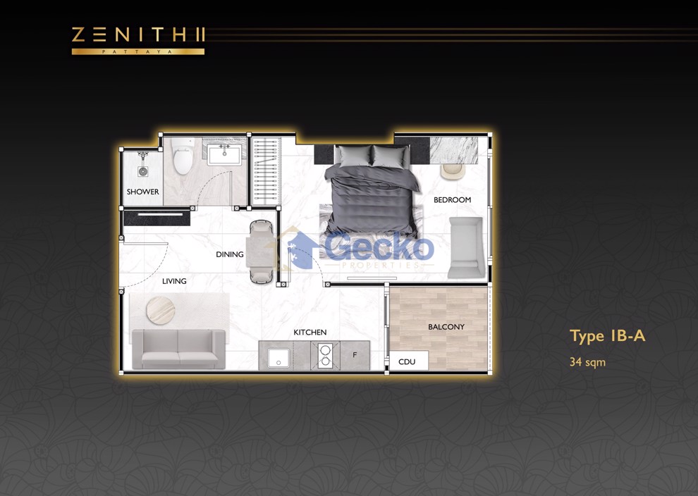 1 Bedroom Condo in Zenith Pattaya II South Pattaya C013026 (Photo 1)